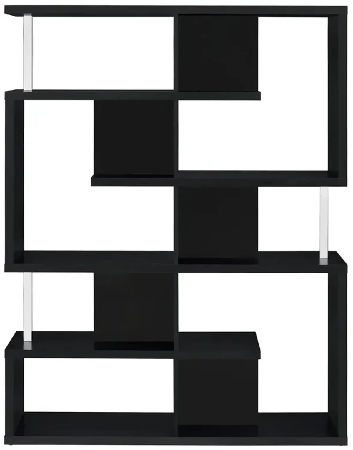 Hoover 5-tier Bookcase Black and Chrome