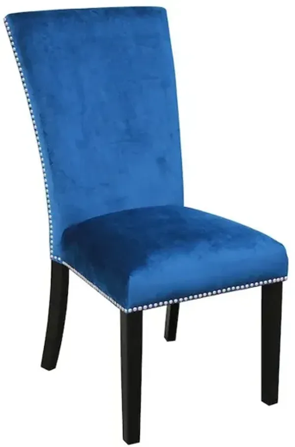 Camila Blue Velvet Dining Chair