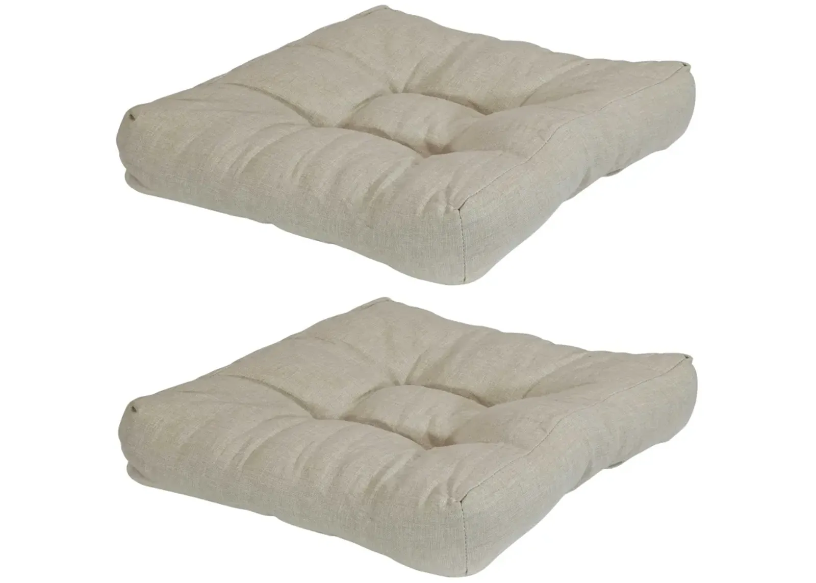 Sunnydaze Outdoor Square Olefin Tufted Seat Cushions - Set of 2