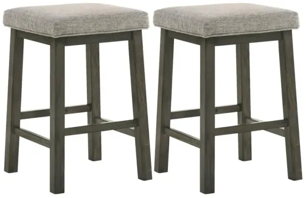 New Classic Furniture Furniture Churon 25 Contemporary Wood Bar Stool in Gray (Set of 2)
