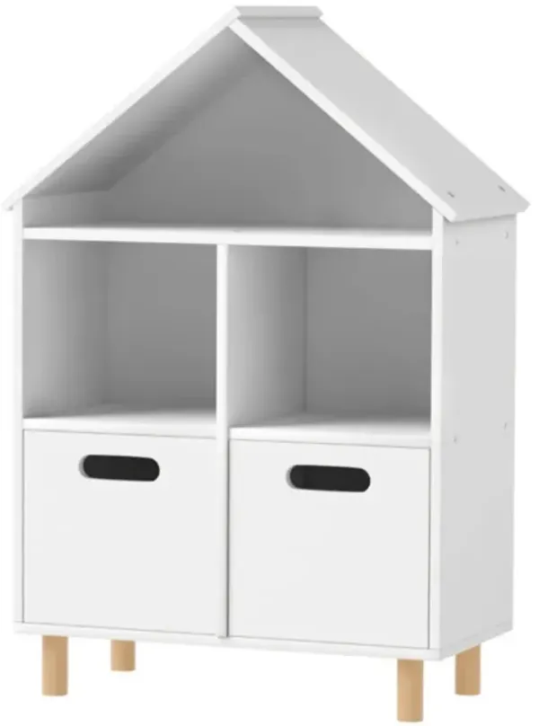 Freestanding Bookshelf with Enclosed Storage for Books and Decor
