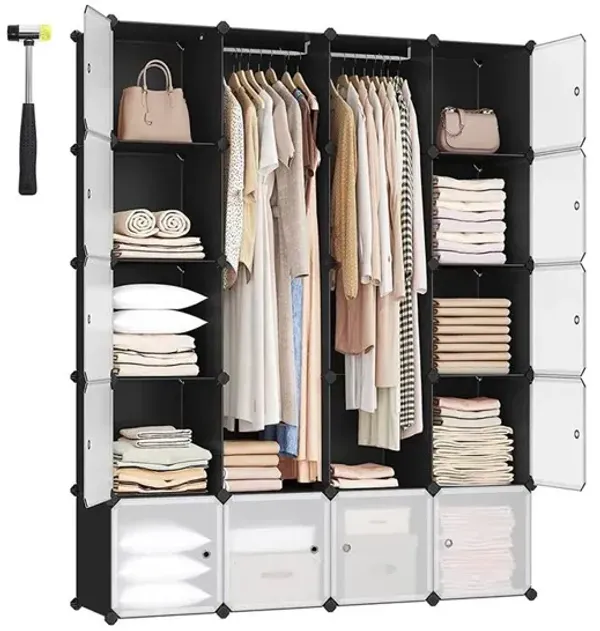 Large Plastic Portable Closet Wardrobe