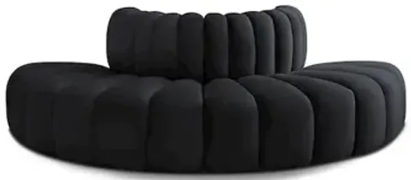 Meridian Furniture Arc Black Velvet Modular Sofa