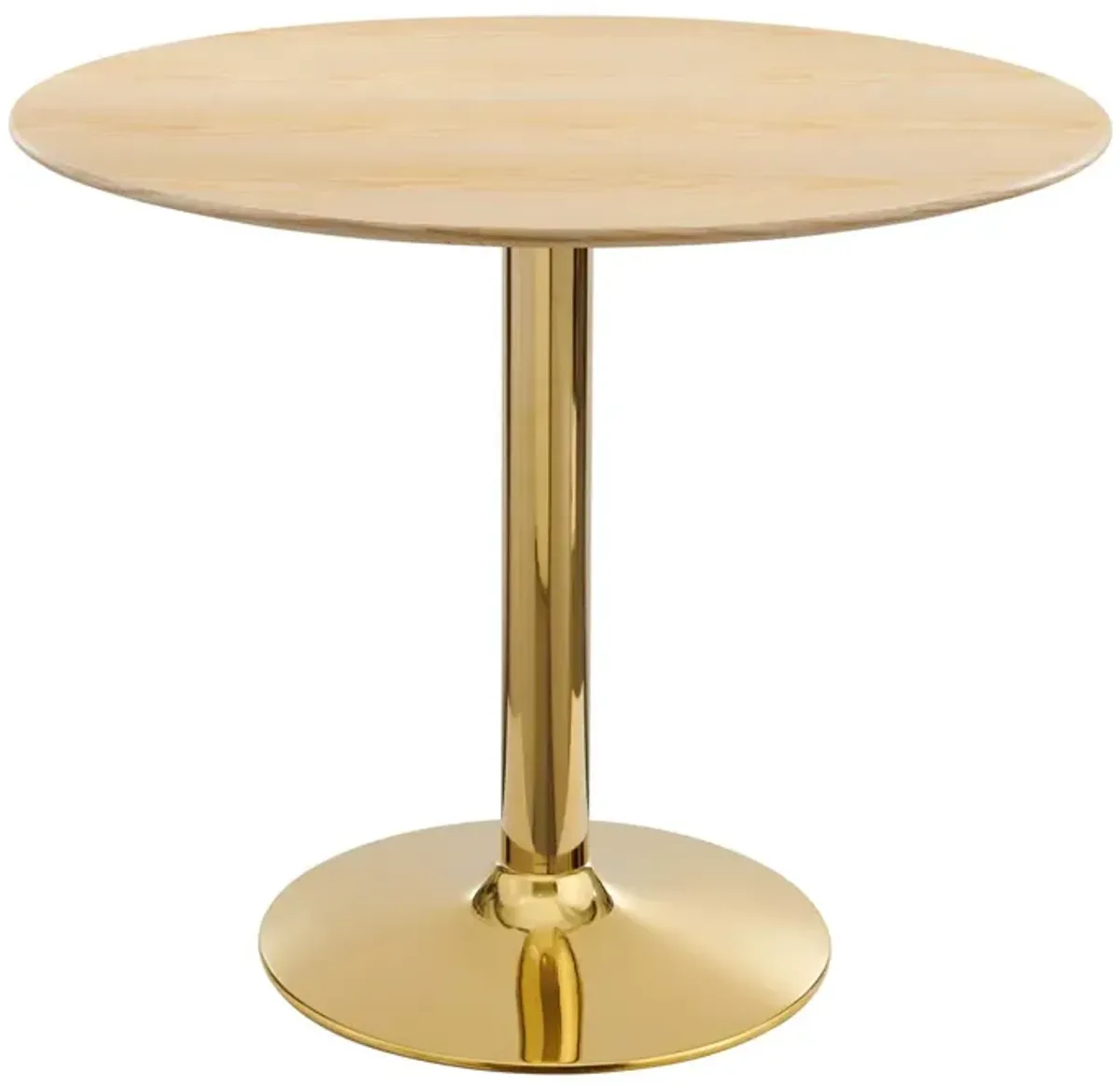 Modway - Verne 35" Dining Table Gold Natural