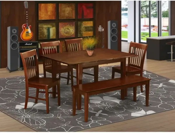 6 Pc dinette set - Table and 4 Dining Table Chairs for Dining room and Bench