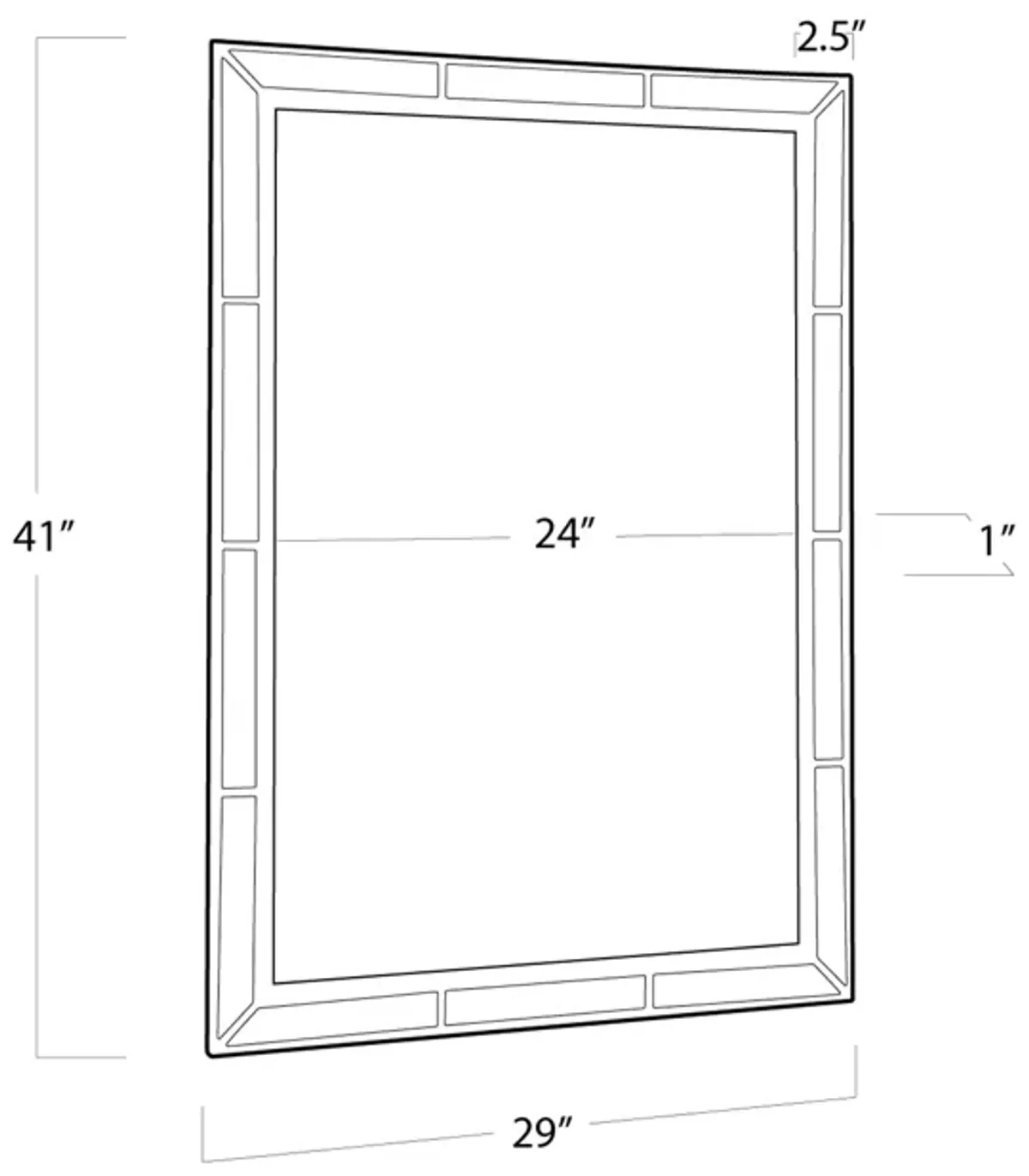 Plaza Beveled Mirror