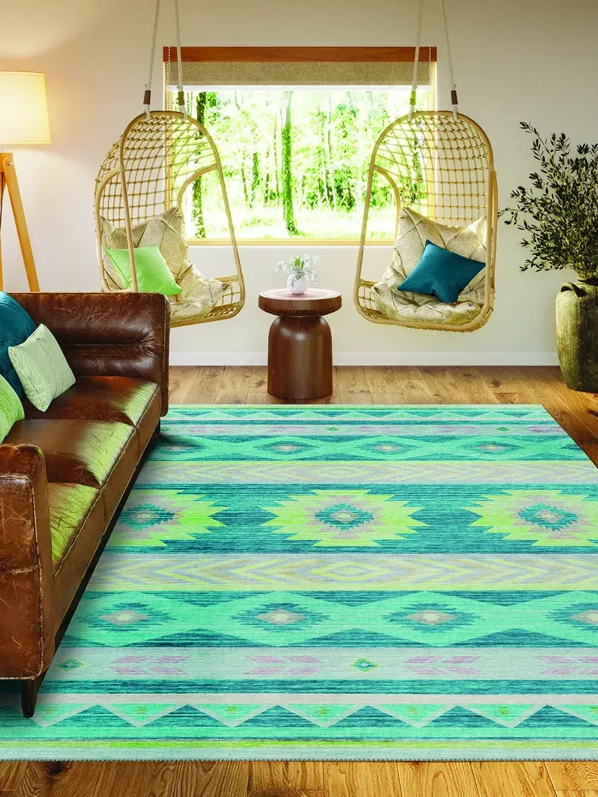 Phoenix PH3 Teal 3' x 5' Rug