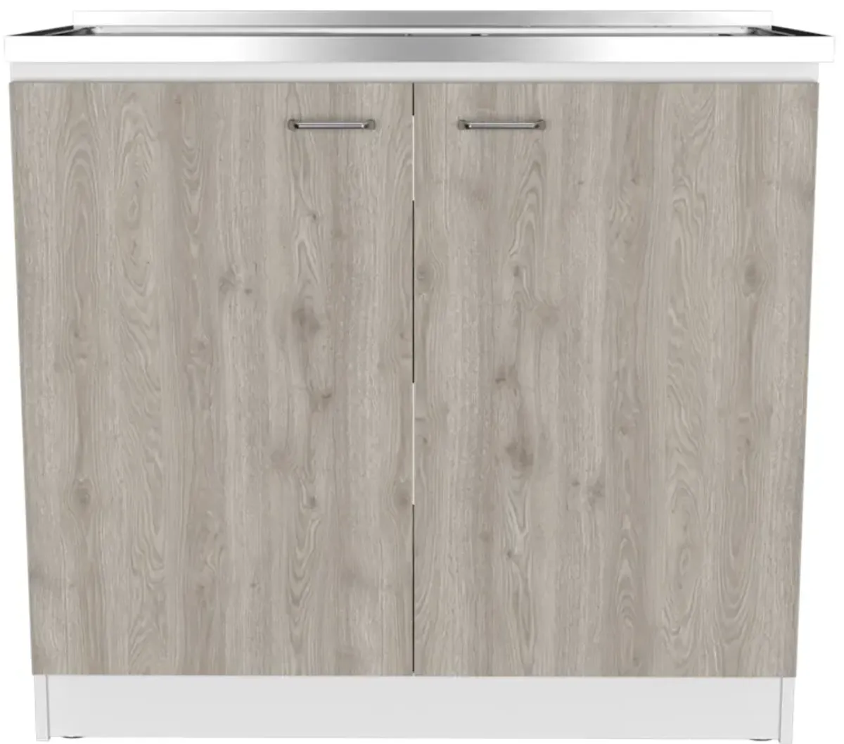 DEPOT E-SHOP Salento Freestanding Sink, Double Door Cabinet, Two Shelves