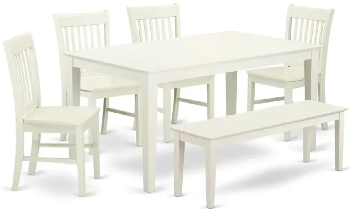 Dining Room Set Linen White, CANO6-LWH-W