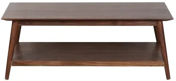 Porter Designs Portola Solid Acacia Wood Coffee Table, Brown