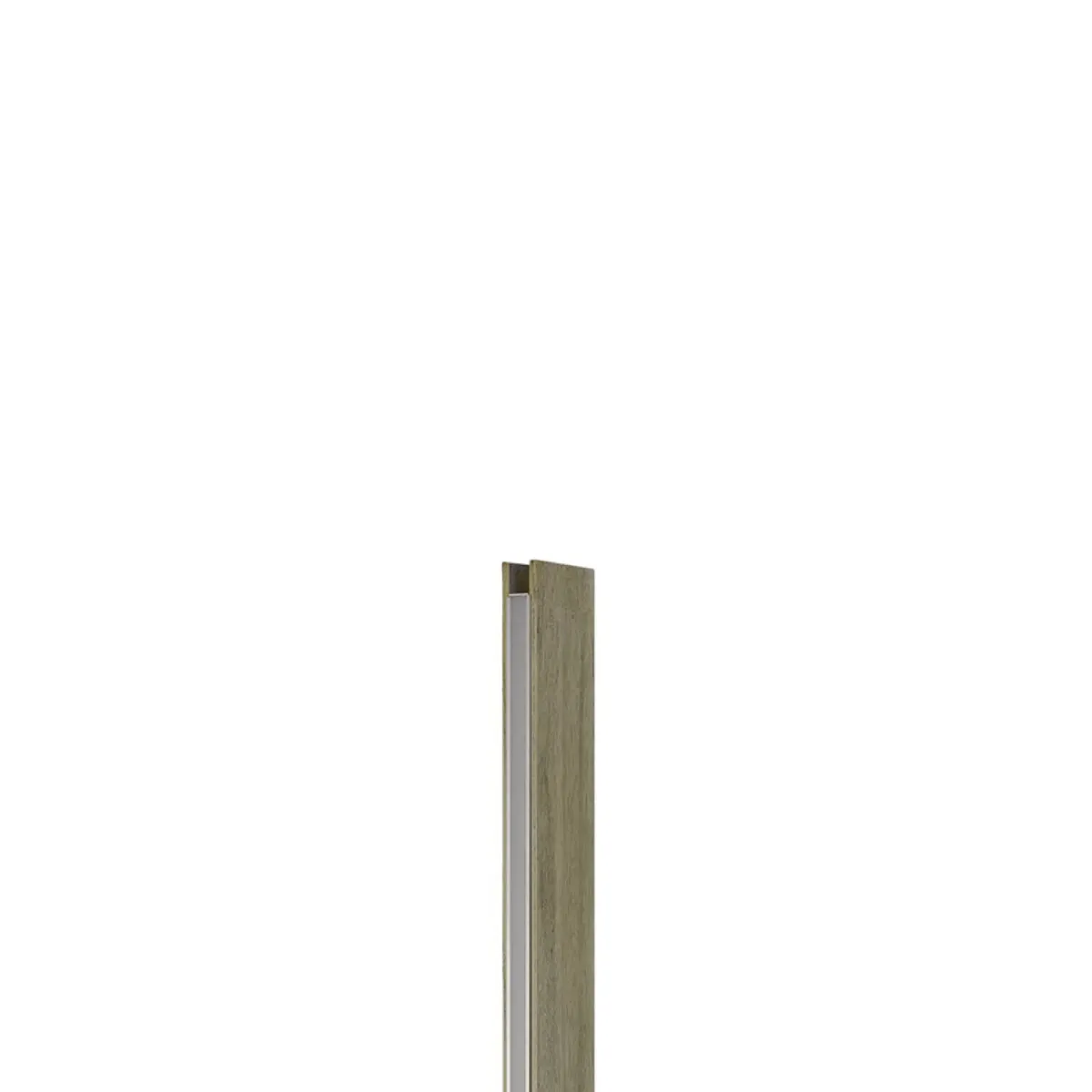 61 Inch Wood Floor Lamp Dimming LED Column, Brown-Benzara