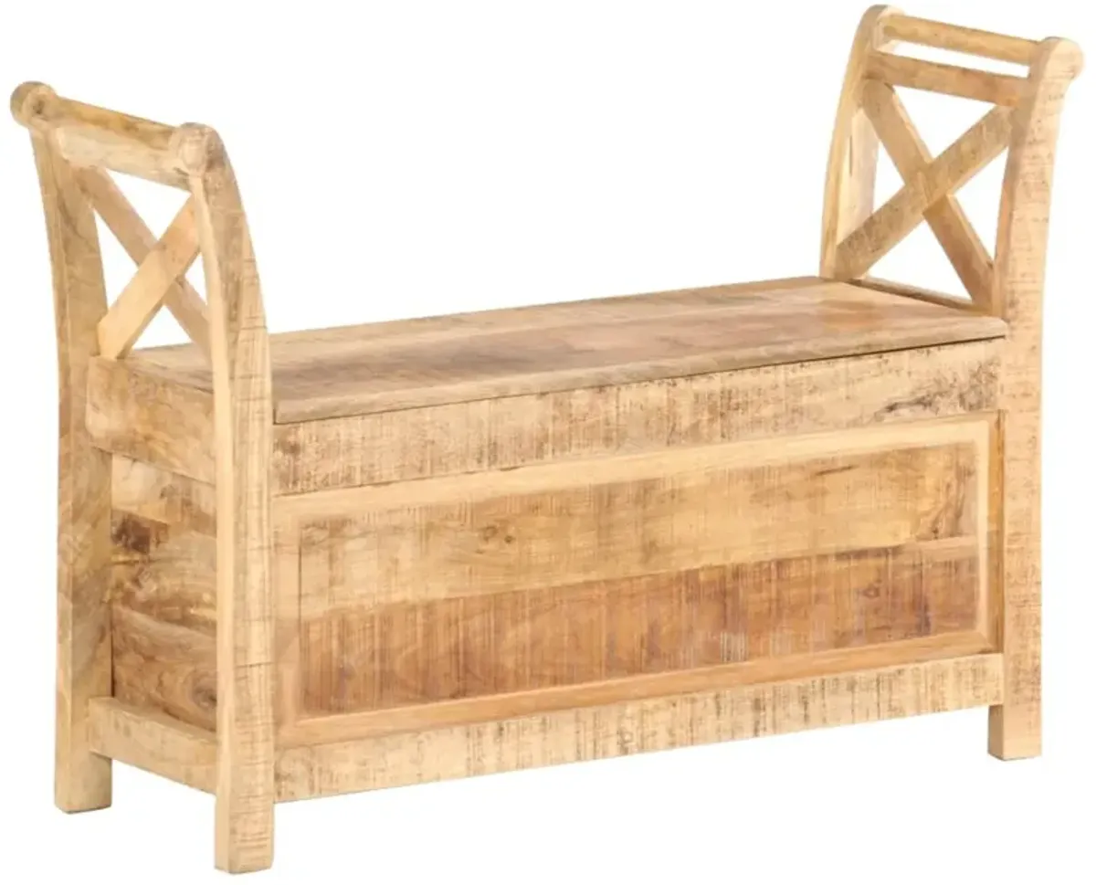 vidaXL Hall Bench 40.6"x13"x28.3" Solid Mango Wood