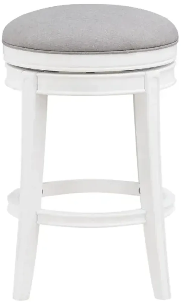 Laguna White Swivel Counter Stool