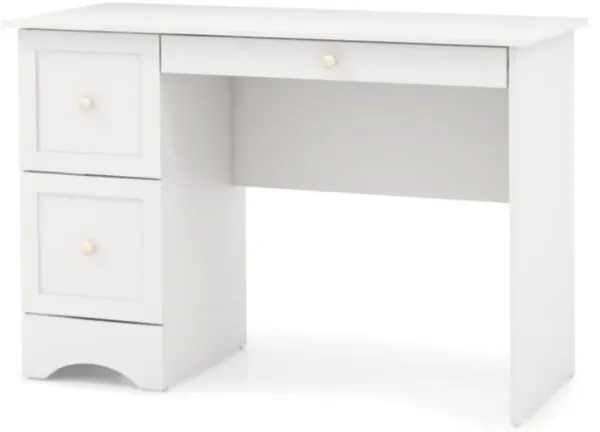 Hivvago Wooden Computer Desk Workstation with 3 Drawers for Home and Office-White