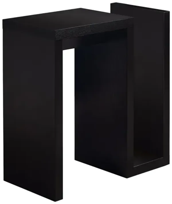 Rustic Wood & Metal End Table with Lower Shelf – Modern Accent