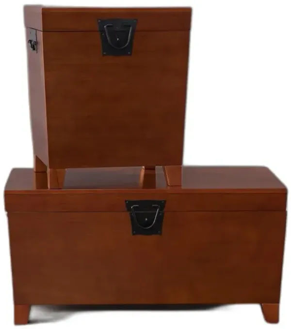 Hivvago 24 Inch  Brown Solid Wood Square End Table