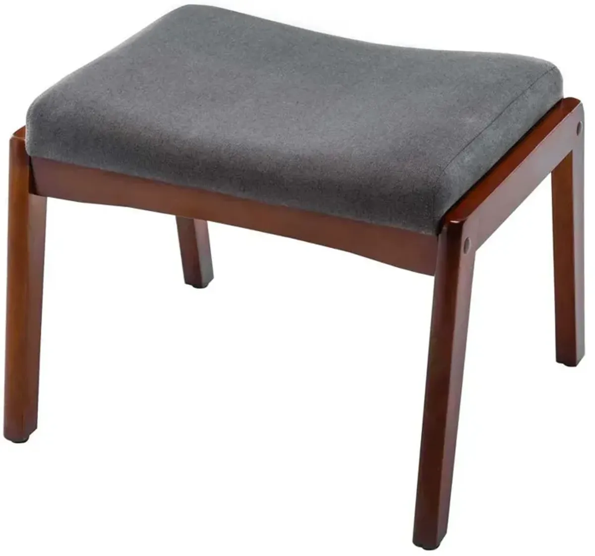 Convenience Concepts Designs4Comfort Natalie Accent Ottoman Stool Dark Gray