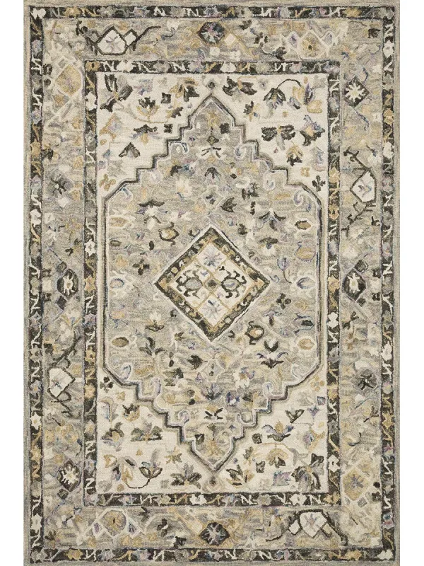 Beatty Grey/Ivory 2'3" x 3'9" Accent Rug