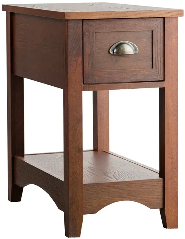 Contemporary Chair Side End Table Compact Table with Drawer Nightstand