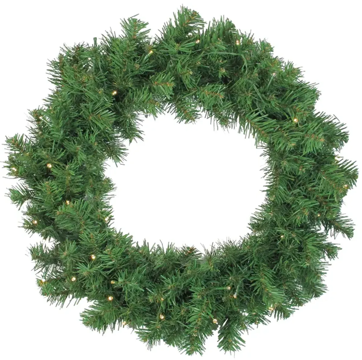 4-Piece Artificial Winter Spruce Christmas Tree  Wreath and Garland Set 6.5' - Clear Lights