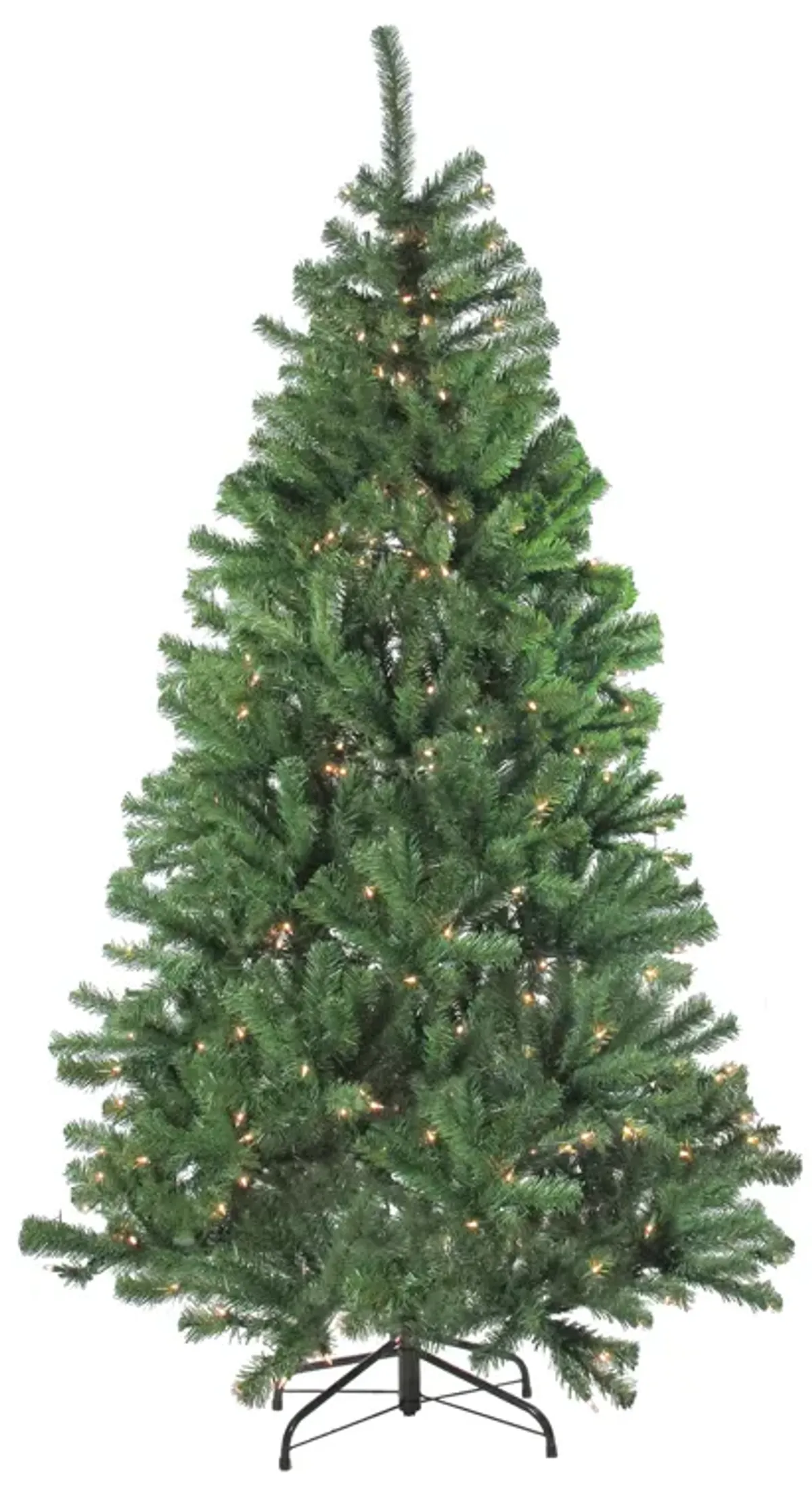 4-Piece Artificial Winter Spruce Christmas Tree  Wreath and Garland Set 6.5' - Clear Lights