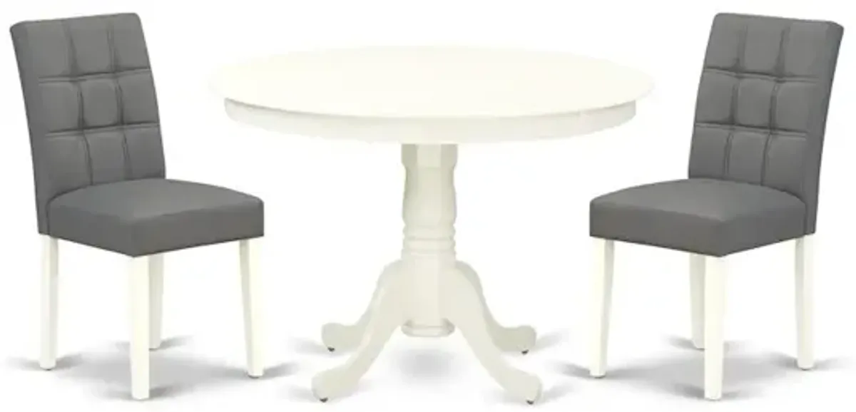 3 Piece Dinner Table Set consists A Modern Table