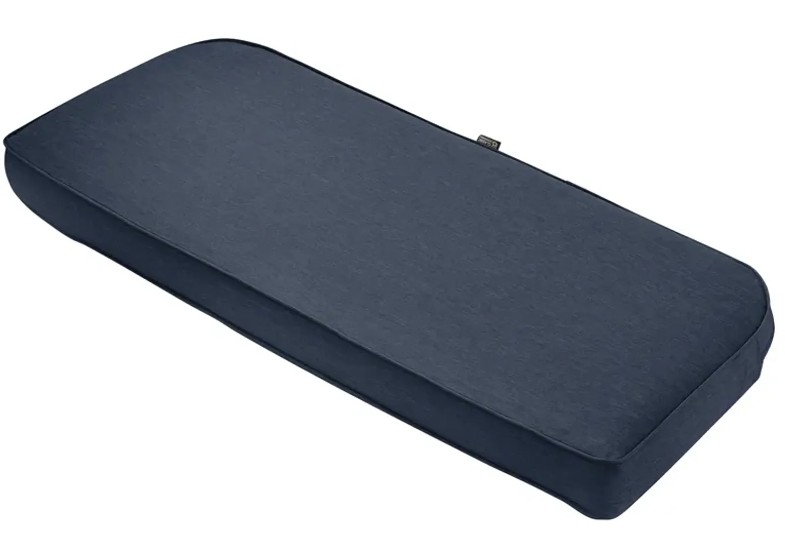 Classic Accessories Montlake FadeSafe Water-Resistant 41 x 18 x 3 Inch Contoured Bench Cushion, Heather Indigo Blue, Outdoor Bench, Bench Cushions, Outdoor Cushions