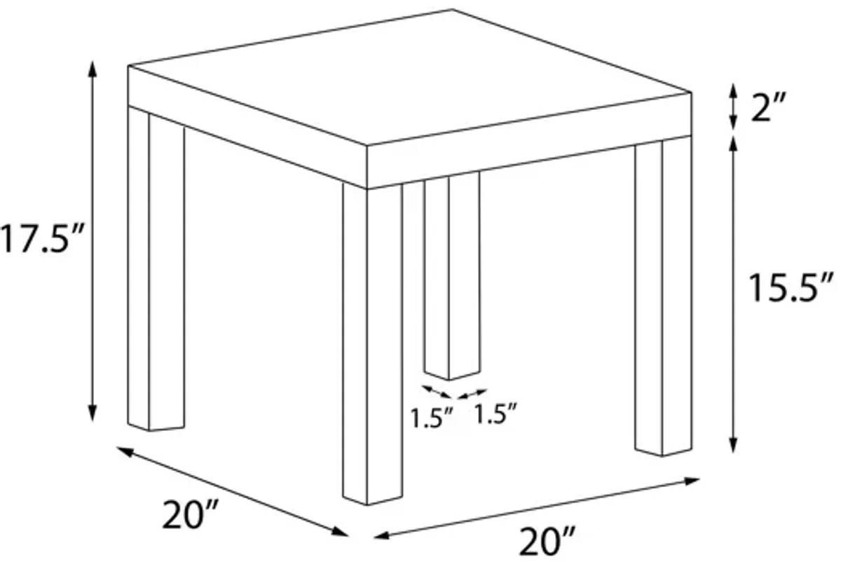 Ameriwood Home Parsons End Table