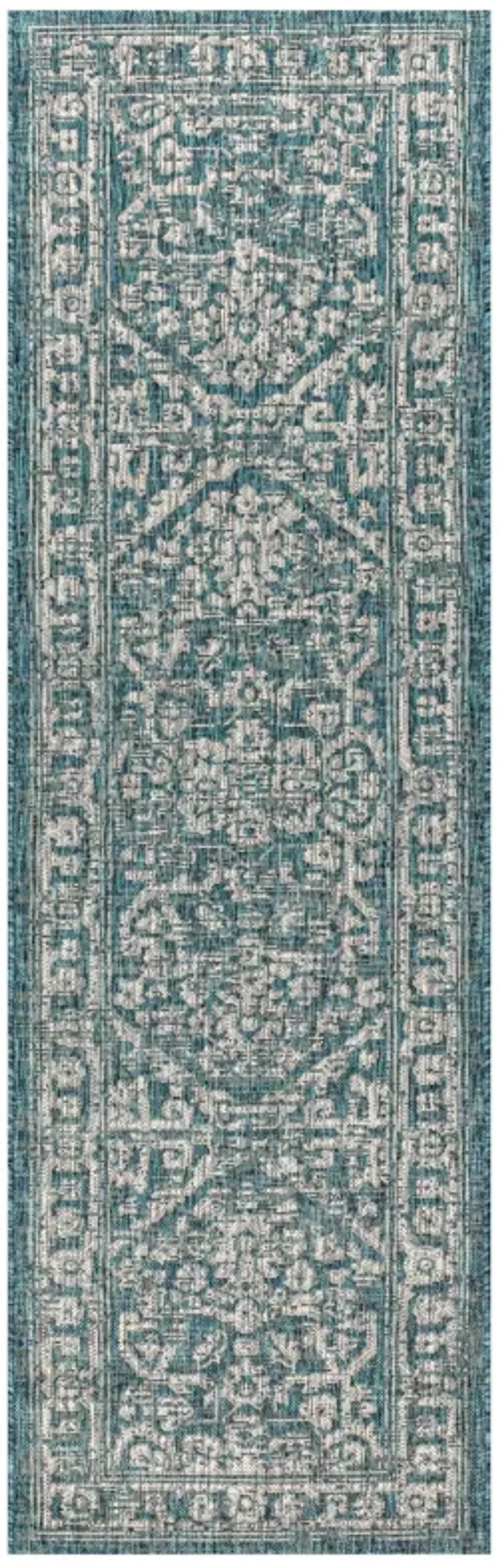 Malta Bohemian Medallion Textured Weave Indoor/Outdoor Area Rug