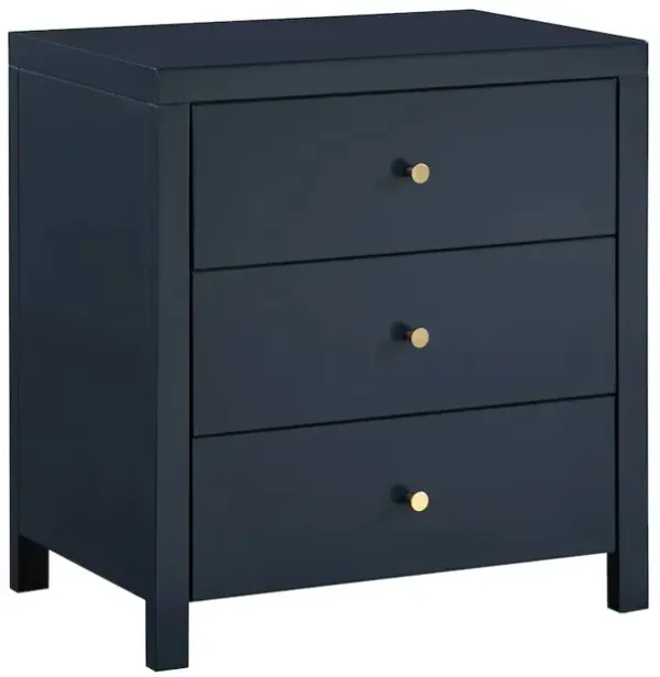 Nolan 3-drawer Nightstand - Midnight Blue
