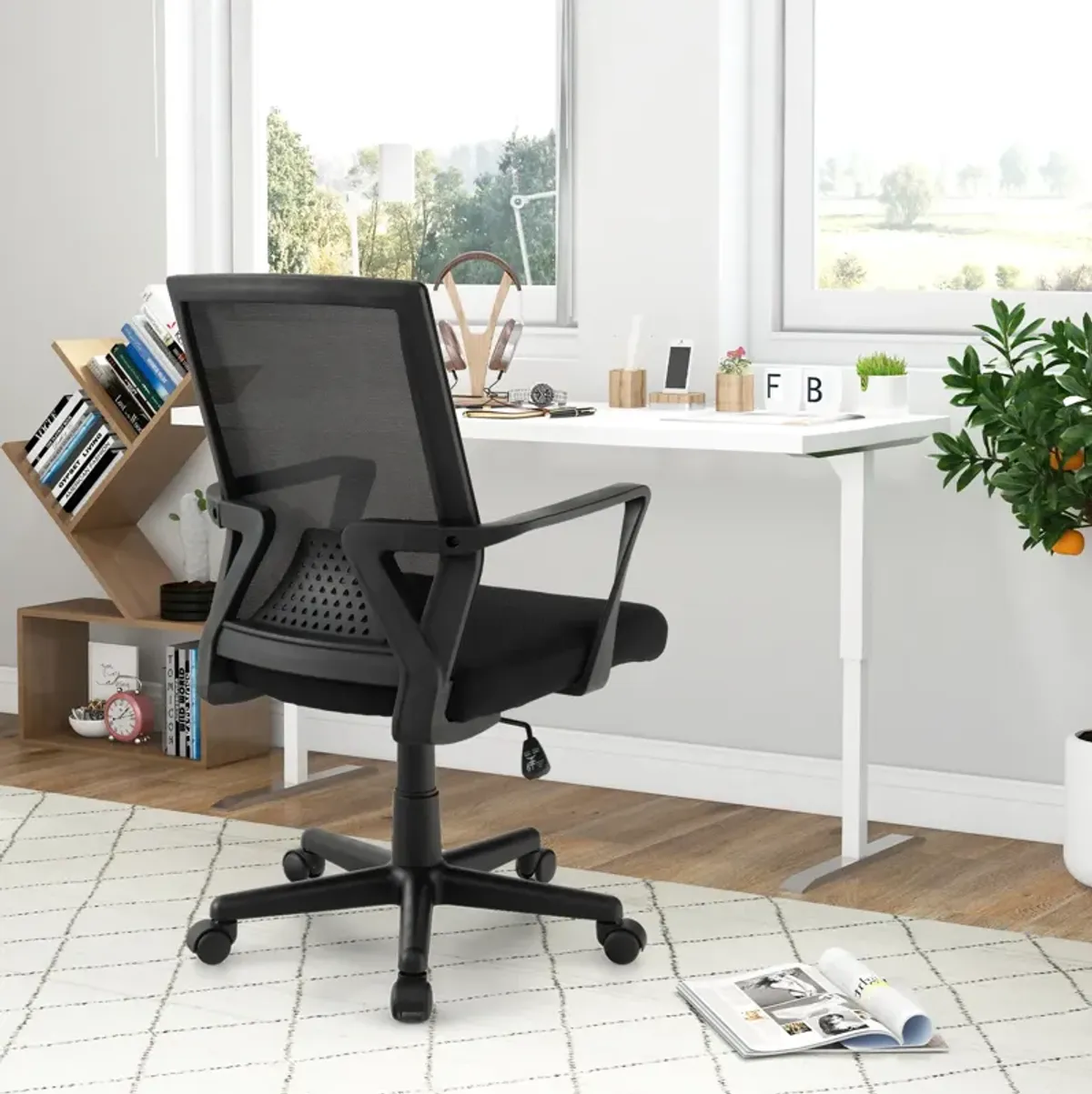 Ergonomic Desk Chair with Lumbar Support and Rocking Function