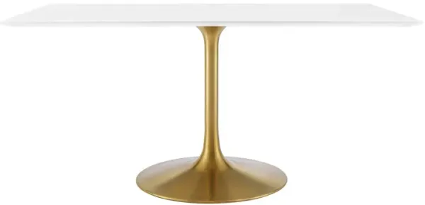 Modway - Lippa 60" Rectangular Wood Dining Table Gold White