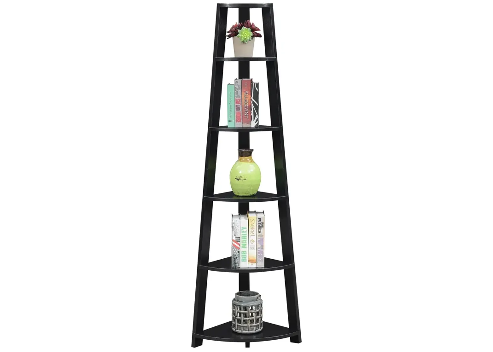 Newport 5 Tier Corner Bookshelf