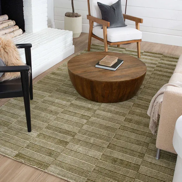 Bobby Berk Broken Stripe Broken Stripe Moss 5' X 8' Rug