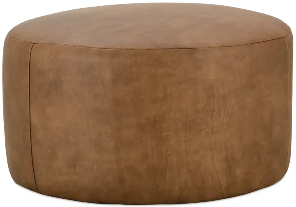 Cleo Leather Ottoman