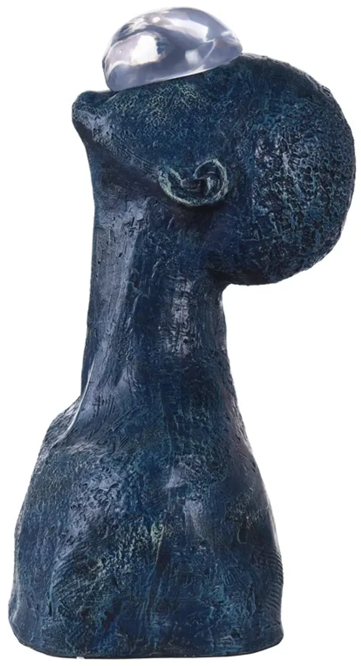 Polyresin Blue Man Sculpture