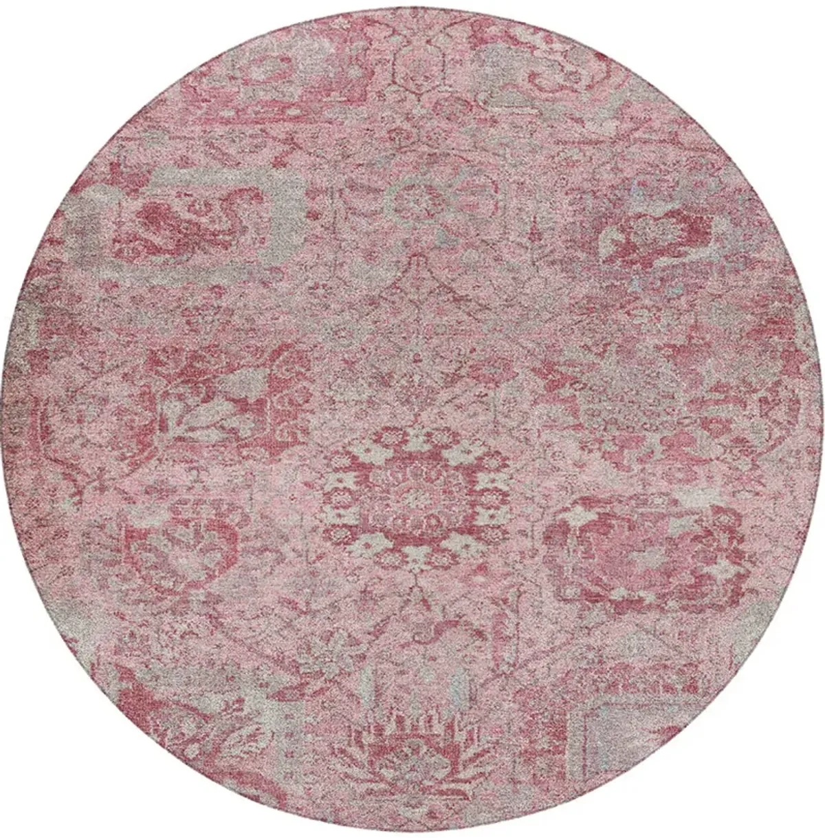 Tabrook TB15 Pink 8' Round Rug