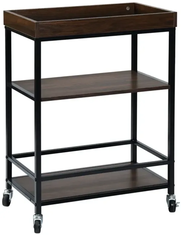 Retro Kitchen Serving Cart and Islands, Rolling Cart with Storage, Bar Carts Serving Tray