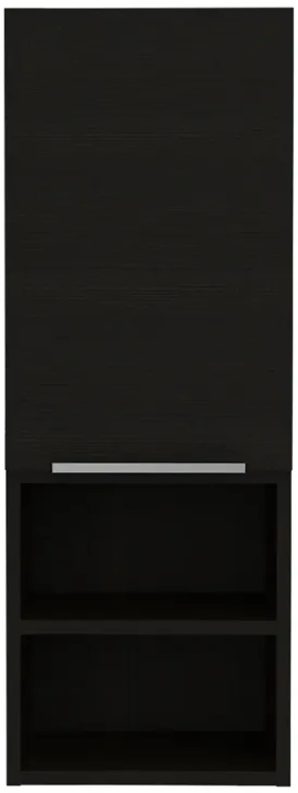 Mila Bathroom Cabinet, Two Interior Shelves, Two External Shelves, Single Door Cabinet - Black