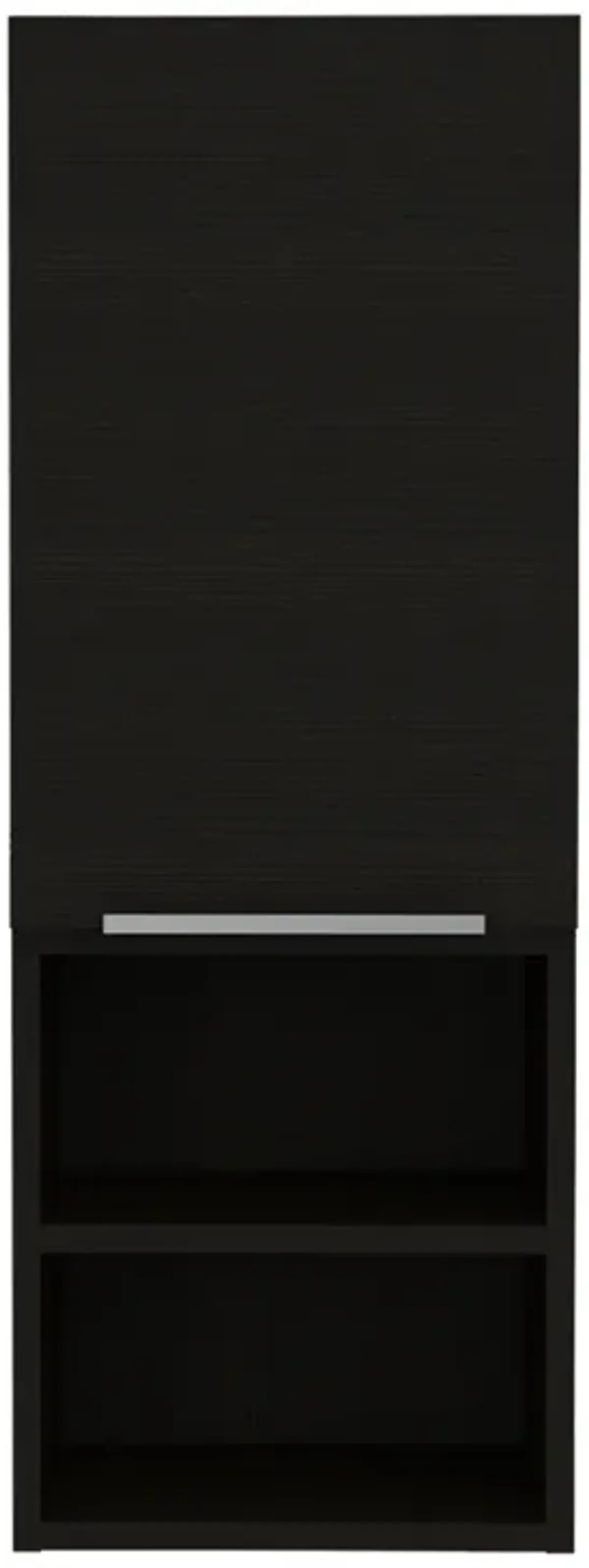 Mila Bathroom Cabinet, Two Interior Shelves, Two External Shelves, Single Door Cabinet - Black