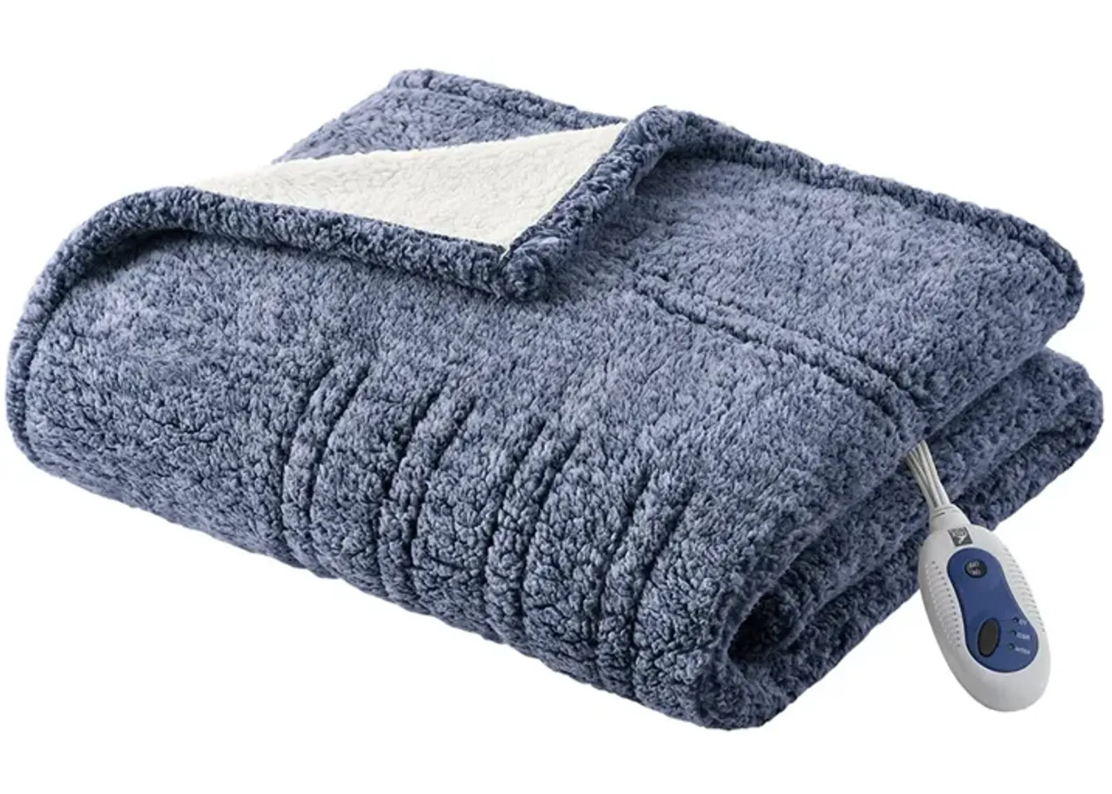 Gracie Mills Mckinley Solid Heated Sherpa Throw