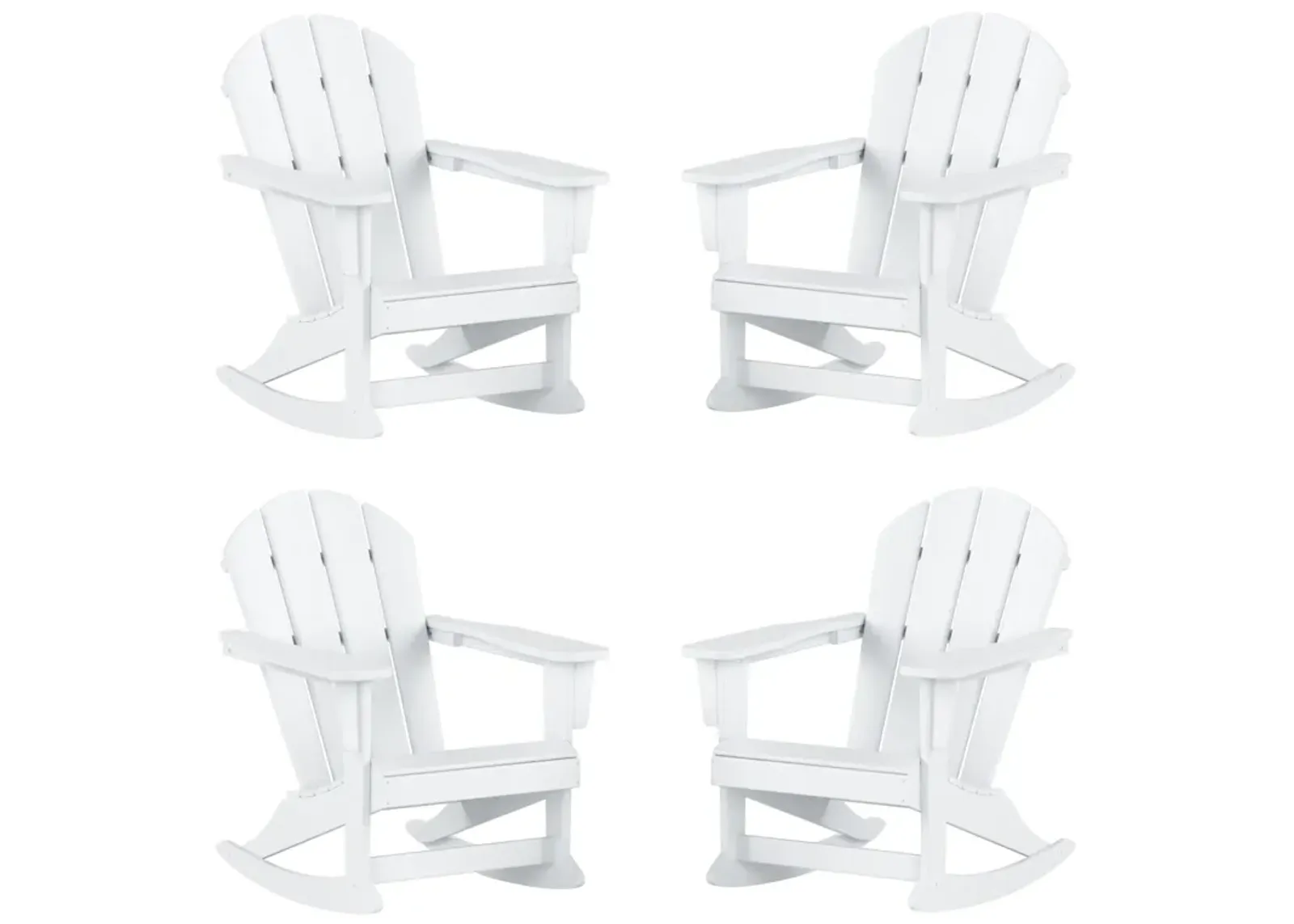 WestinTrends Outdoor Rocking Poly Adirondack Chair (Set Of 4)