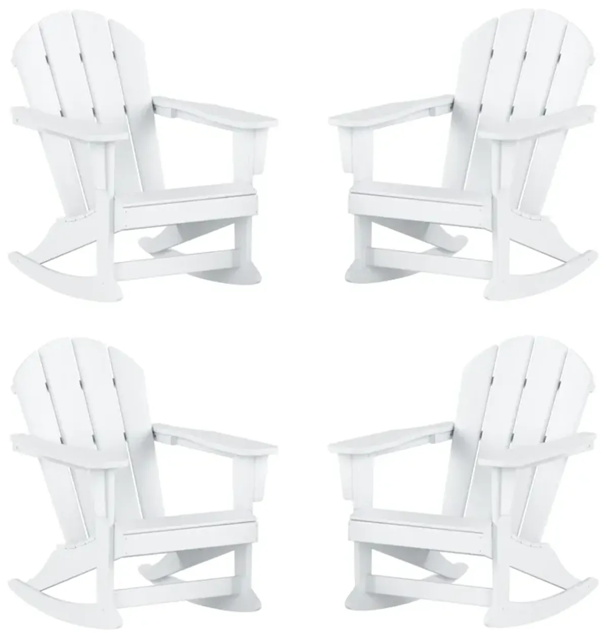 WestinTrends Outdoor Rocking Poly Adirondack Chair (Set Of 4)