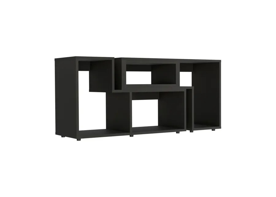 Being Extendable TV Stand, Multiple Shelves -Black