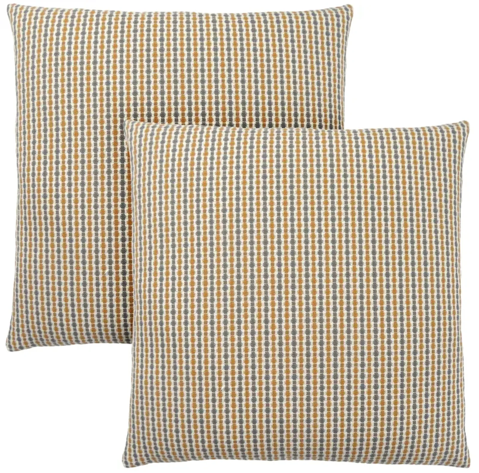 Monarch Specialties I 9235 Pillows, Set Of 2, 18 X 18 Square, Insert Included, Decorative Throw, Accent, Sofa, Couch, Bedroom, Polyester, Hypoallergenic, Gold, Grey, Modern