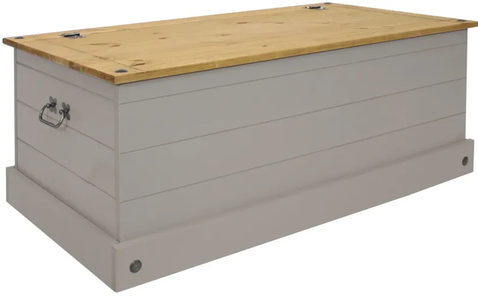 Sunnydaze Solid Pine Trunk with Handles - Gray - 39.5" W