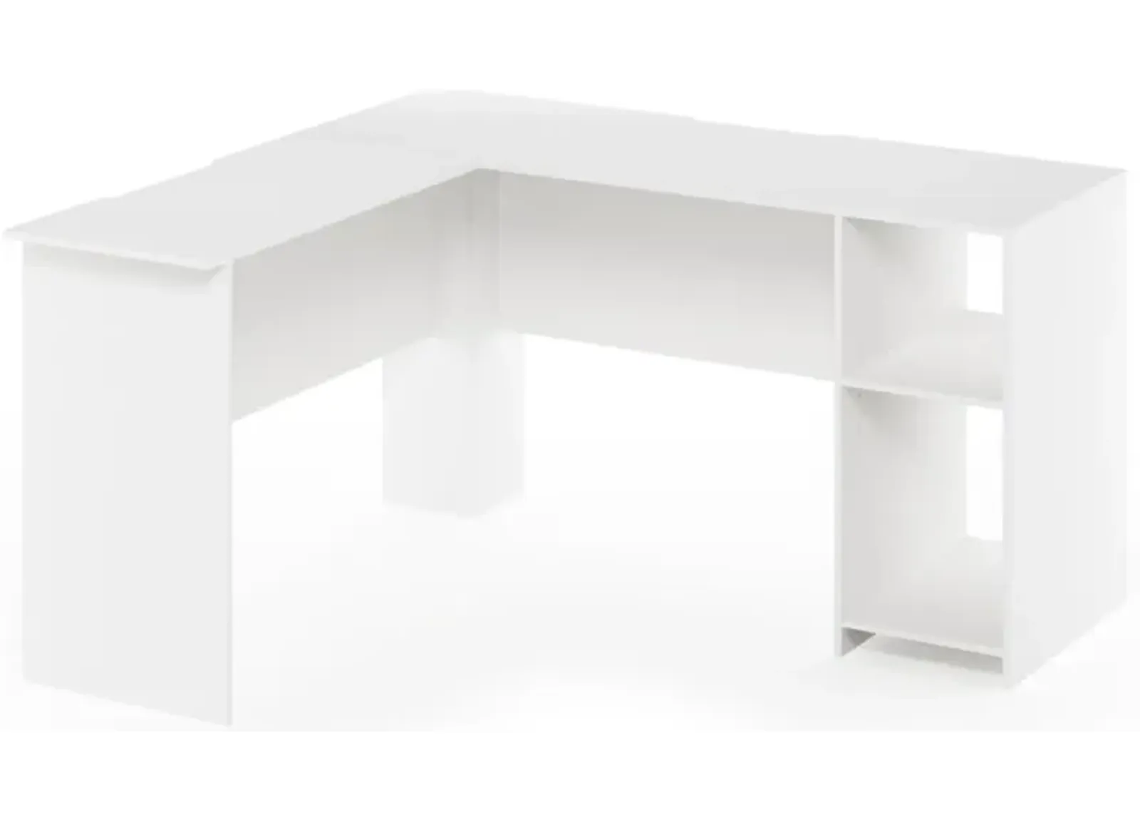 Furinno Furinno Indo L-Shaped Desk with Bookshelves, White