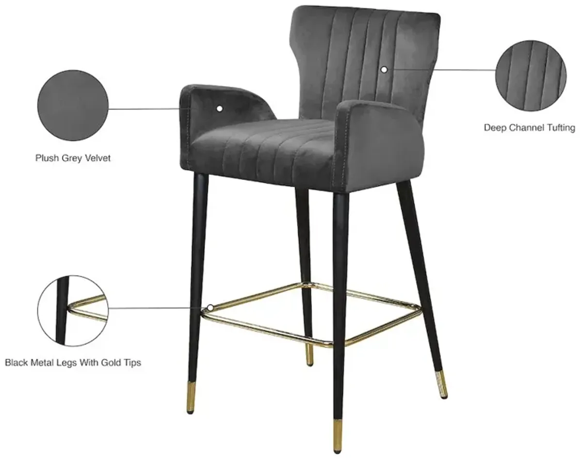 Meridian Furniture Luxe Velvet Stool, Set of 2