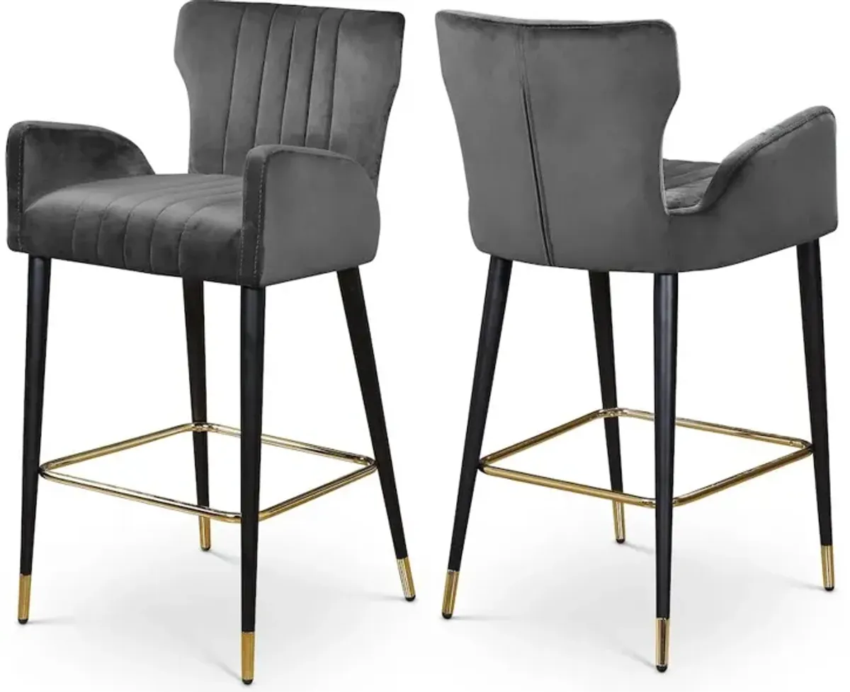 Meridian Furniture Luxe Velvet Stool, Set of 2