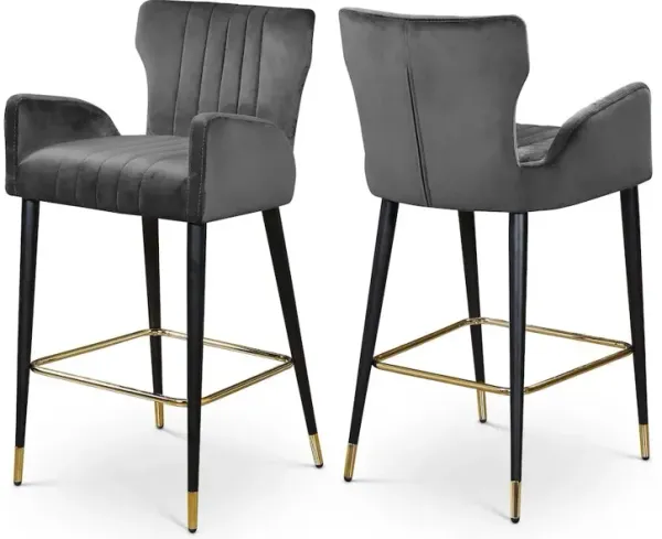 Meridian Furniture Luxe Velvet Stool, Set of 2